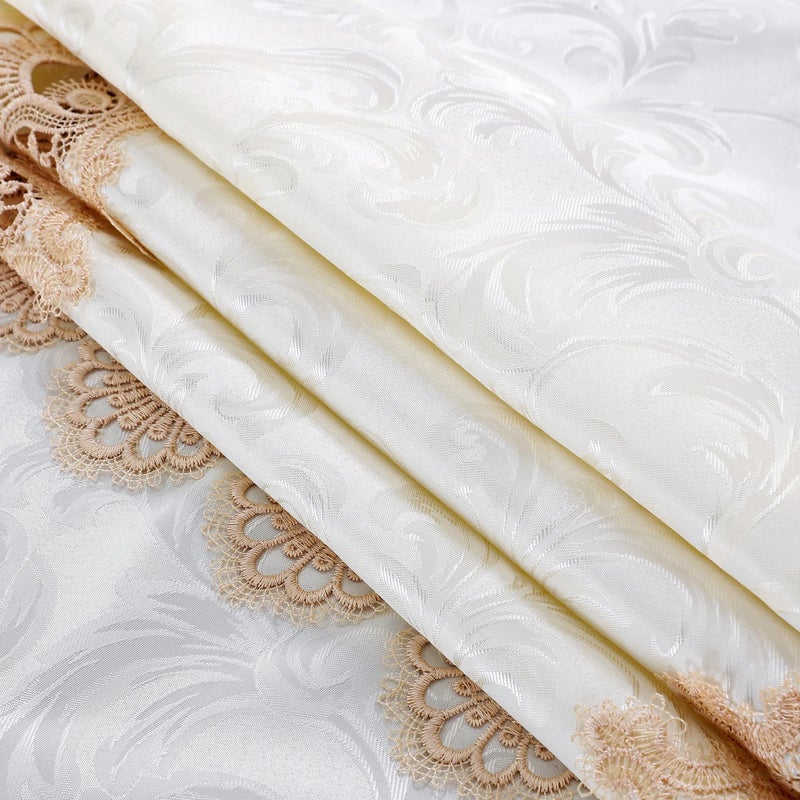 Bluejw White Jacquard Tablecloth High Quality Embroidery Table Clothes Luxury - Image 4